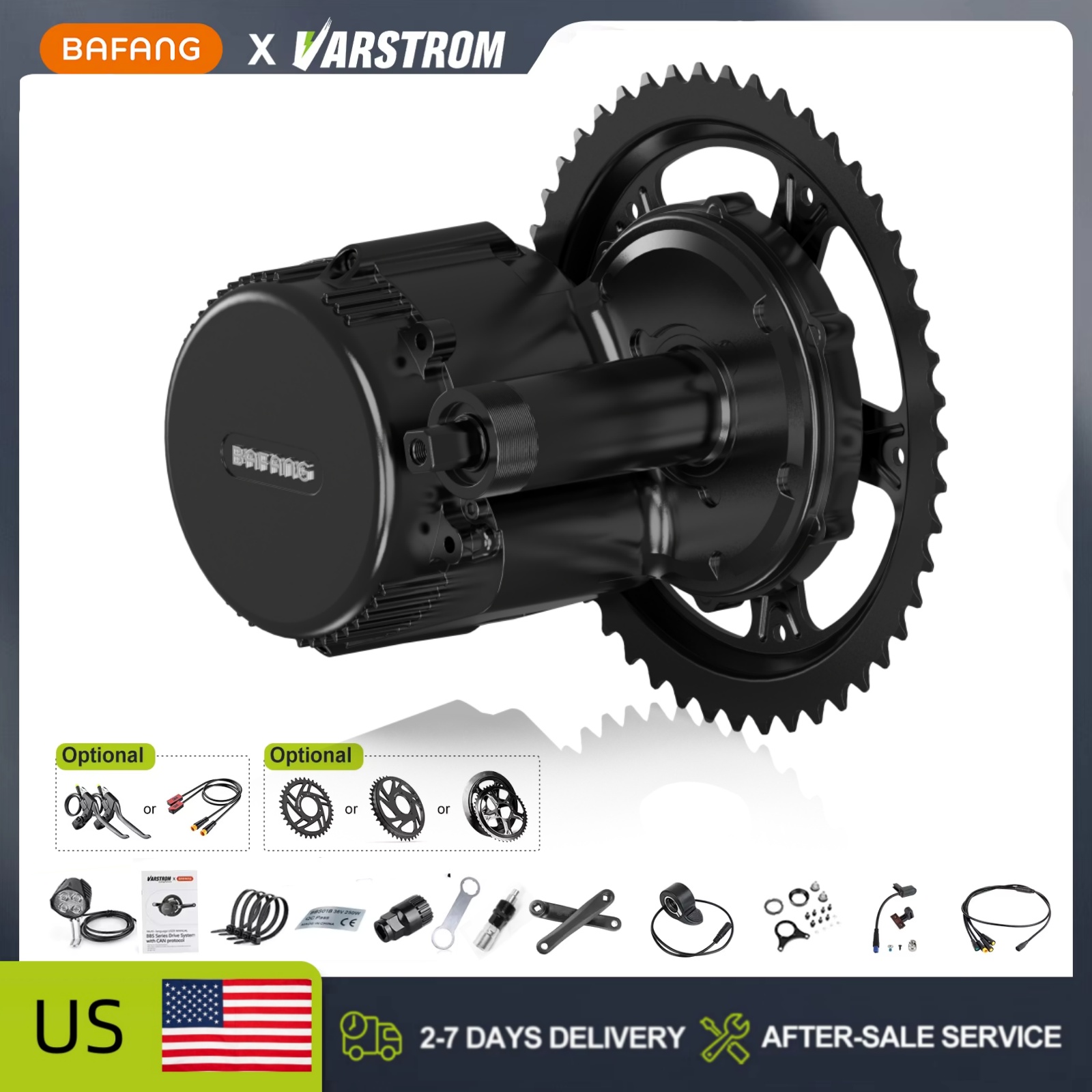 BAFANG 48V 500W 750W Orta Moto - Side Hung Mid Drive Motor Kit incelemesi ve fiyatı